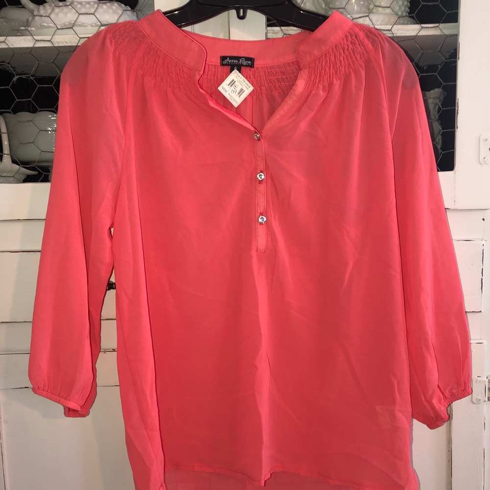 Anna Lane coral shirt